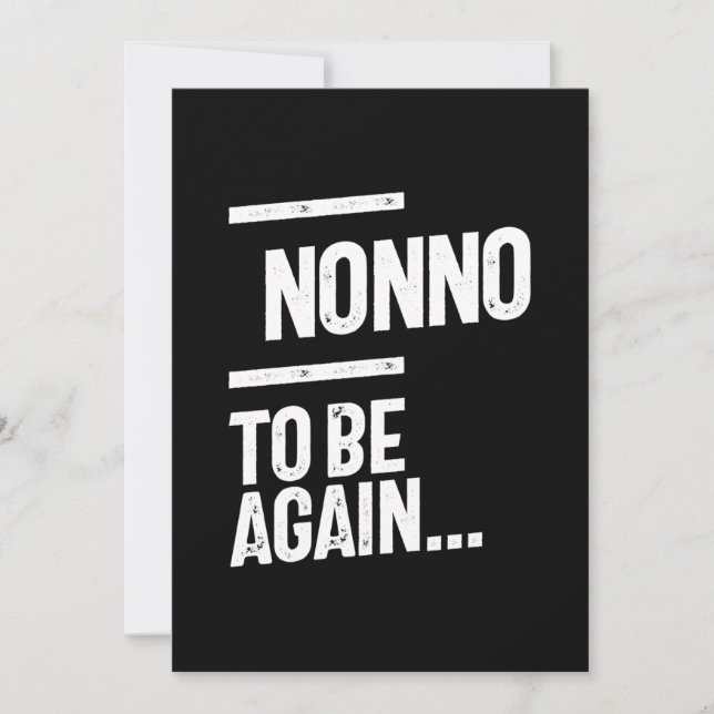 Nonno To Be Again | Grandfather Gift Thank You Card (Front)