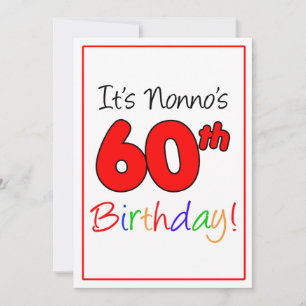 Nonno's 60th Milestone Birthday Party Celebration Invitation