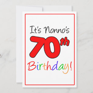 Nonno's 70th Milestone Birthday Party Celebration Invitation