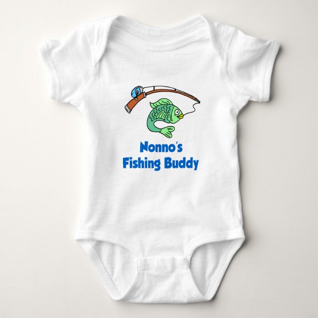 Nonno's Fishing Buddy Baby Bodysuit (Front)