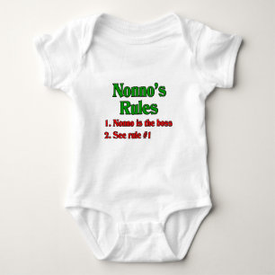 Nonno's (Italian Grandfather) Rules Baby Bodysuit