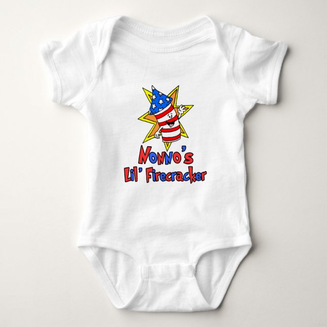Nonno's Little Firecracker Baby Bodysuit (Front)
