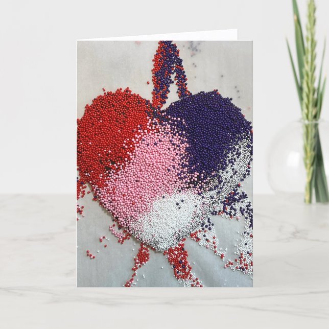 Nonpareil Heart Blank Note Card (Front)