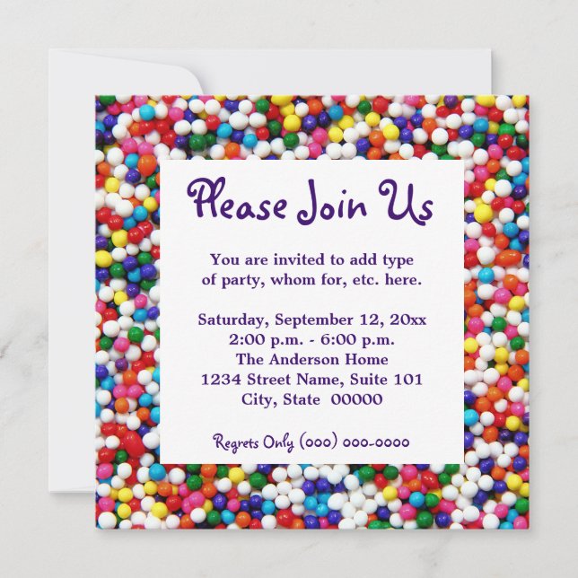 Nonpareils Invitations (Front)