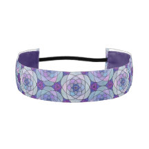 Nonslip headband with jewel-toned mandala
