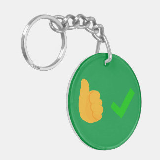 Nonverbal Communication Yes/No Double Sided Key Ring