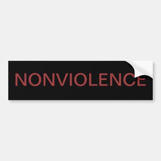 NONVIOLENCE BUMPER STICKER (Front)