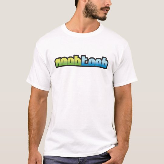 NooBTooB Logo White T-Shirt