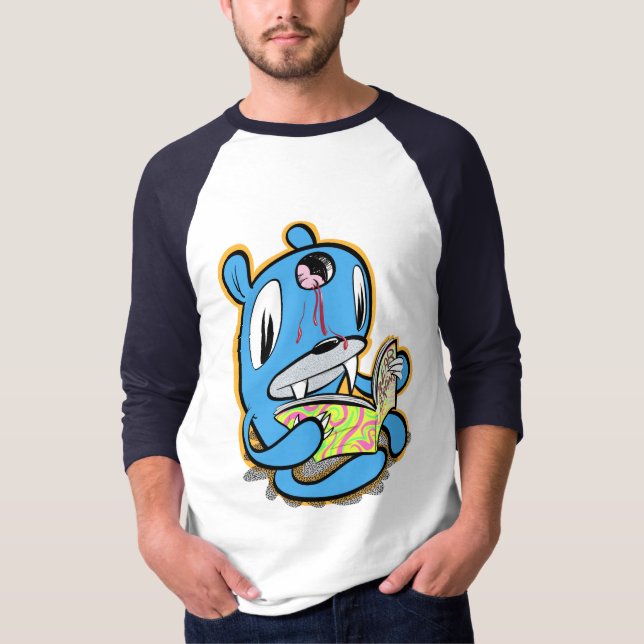 Noodle Bear Reads T-Shirt (Front)