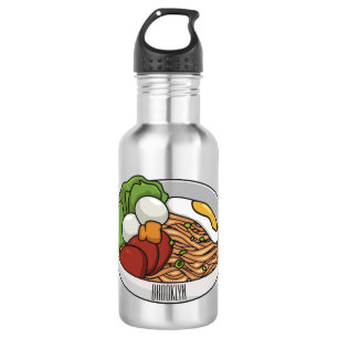 Noodle cartoon illustration  532 ml water bottle