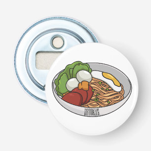 Noodle cartoon illustration bottle opener