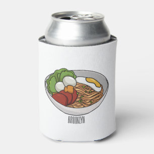Noodle cartoon illustration can cooler