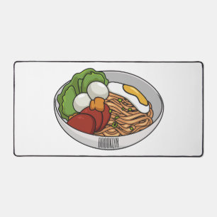 Noodle cartoon illustration desk mat