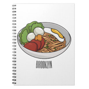 Noodle cartoon illustration notebook