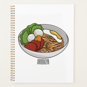 Noodle cartoon illustration planner