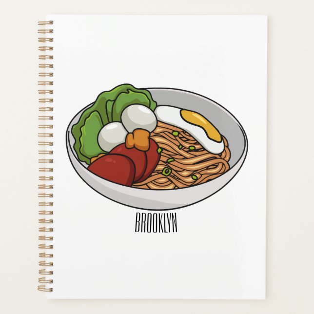 Noodle cartoon illustration planner (Front)