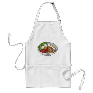 Noodle cartoon illustration  standard apron