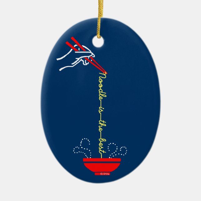 Noodle is the best ceramic tree decoration (Front)