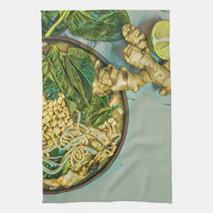 Noodle lover gift tea towel