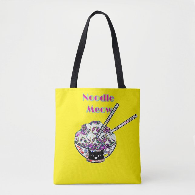 Noodle Meow Tote Bag (Front)