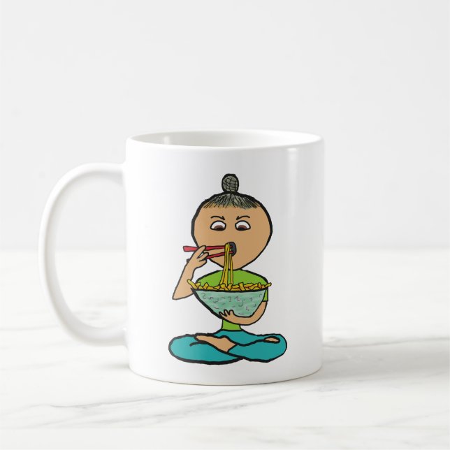 Noodles and Chopsticks Coffee Mug (Left)
