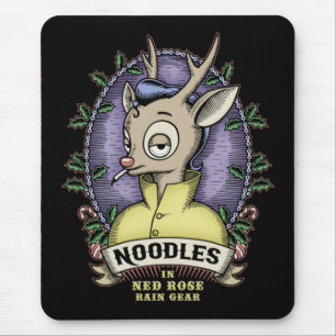 Noodles In Ned Rose Rain Gear Mouse Mat
