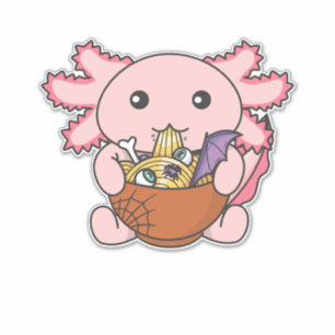 Noodles Japanese Noodles Halloween Axolotl Ramen