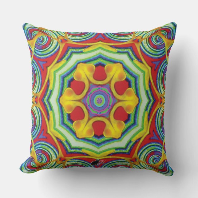 Noodles Kaleidoscope Pillow (Front)