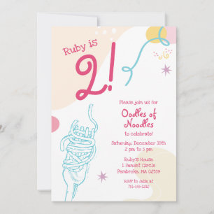 Noodles Kids Birthday Invitation