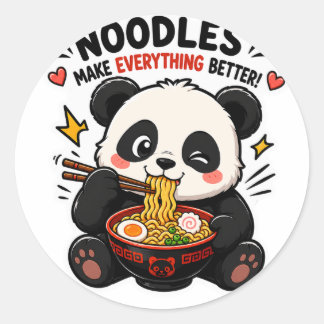 NOODLES MAKE EVERYTHING BETTER PANDA STICKER
