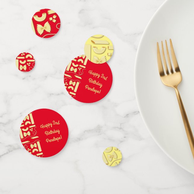 Noodles Pasta Kid 1st Birthday Party Italian Confetti (Group)