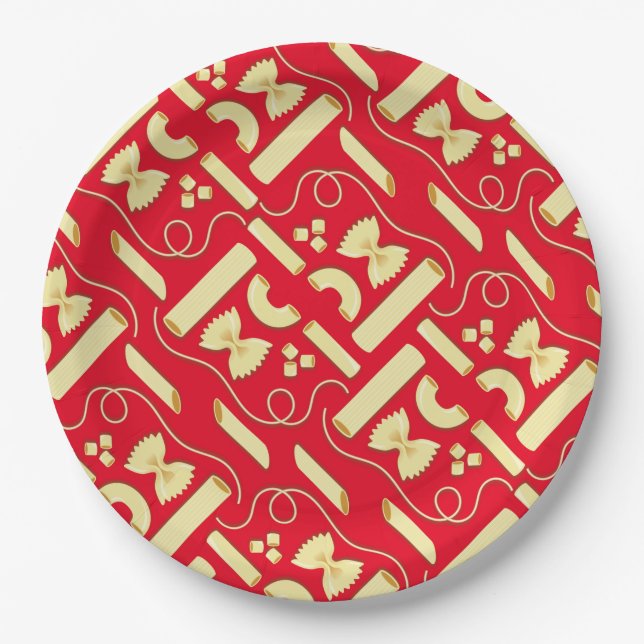 Noodles Pasta Kid 1st Birthday Party Italian Paper Plate (Front)