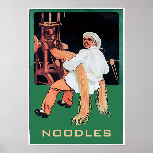 NOODLES, Pasta Man and Machine, edit text Poster (Front)