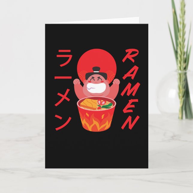Noodles Sumo Wrestler Anime Manga Fun Japan Otaku Card (Front)