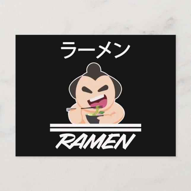 Noodles Sumo Wrestler Anime Manga Fun Japan Otaku Postcard (Front)