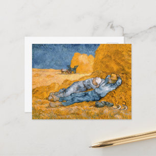 Noon, rest from work by Vincent Van Gogh  Postcard