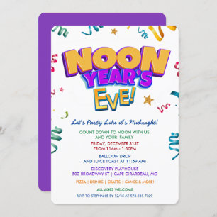 Noon Year's Eve Party Invitation