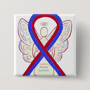 Noonan Syndrome Awareness Ribbon Angel Pins