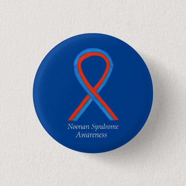 Noonan Syndrome Awareness Ribbon Button Pins (Front)