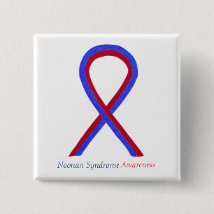 Noonan Syndrome Awareness Ribbon Pin Buttons