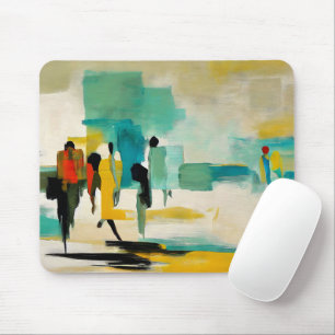 Noontide Vibrance – Abstract Figures Mouse Mat