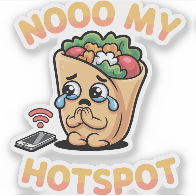 Nooo My Hotspot – Funny Italian Brainrot Meme Burr (Front)