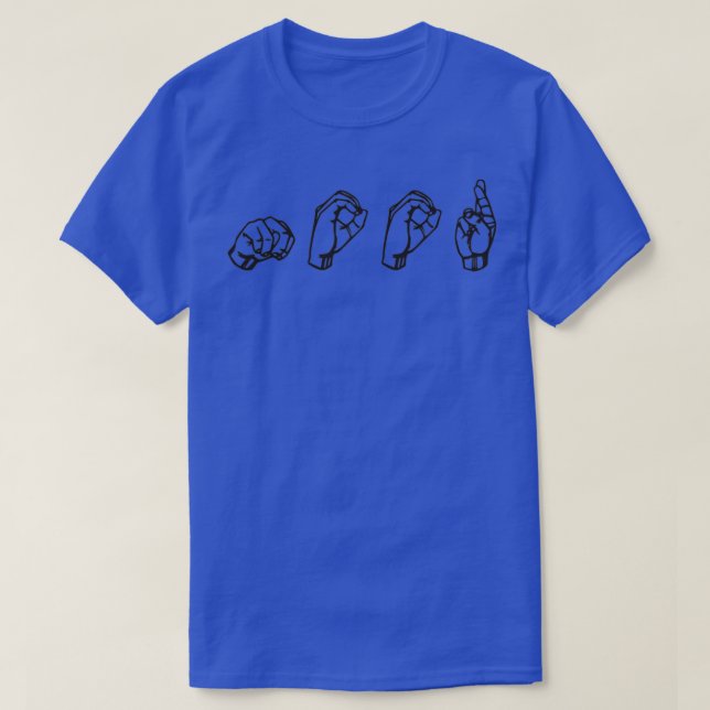 Noor Name Hand Sign Language ASL Gift Named Noor T-Shirt (Design Front)