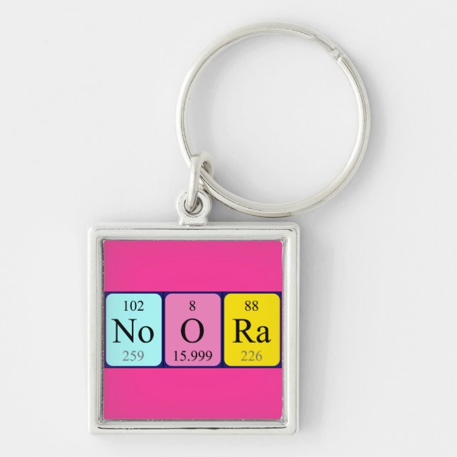 Noora periodic table name keyring (Front)