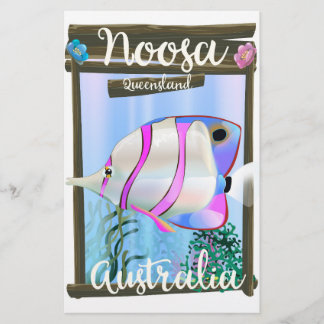 Noosa Australia vintage travel poster Stationery