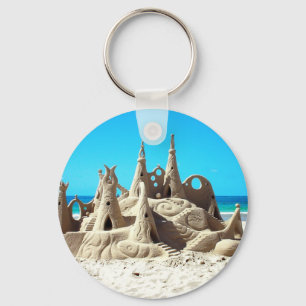 Noosa Beach Sandcastle Keychain
