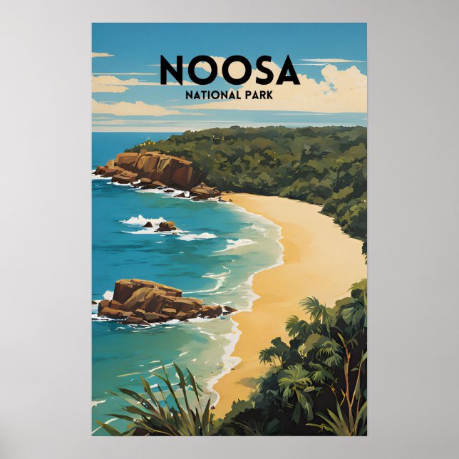 Noosa National Park Traditional Travel Poster (Front)