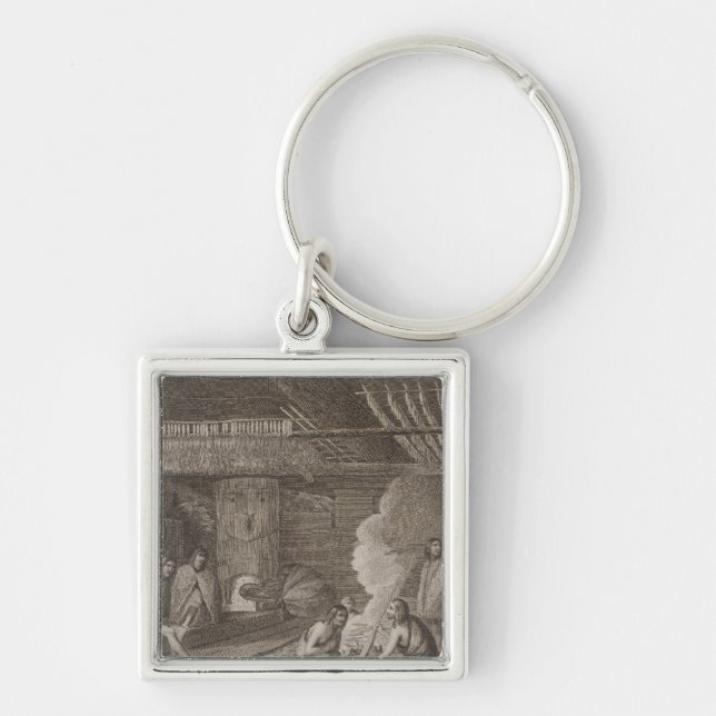 Nootka house, British Columbia Key Ring (Front)