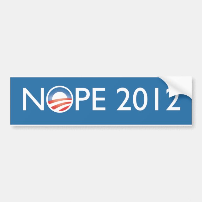 Nope 2012 bumper sticker (Front)