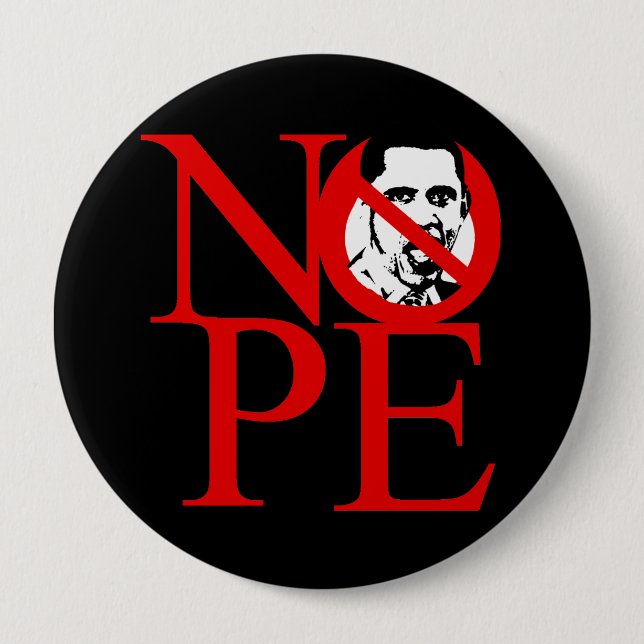 Nope 4 10 cm round badge (Front)